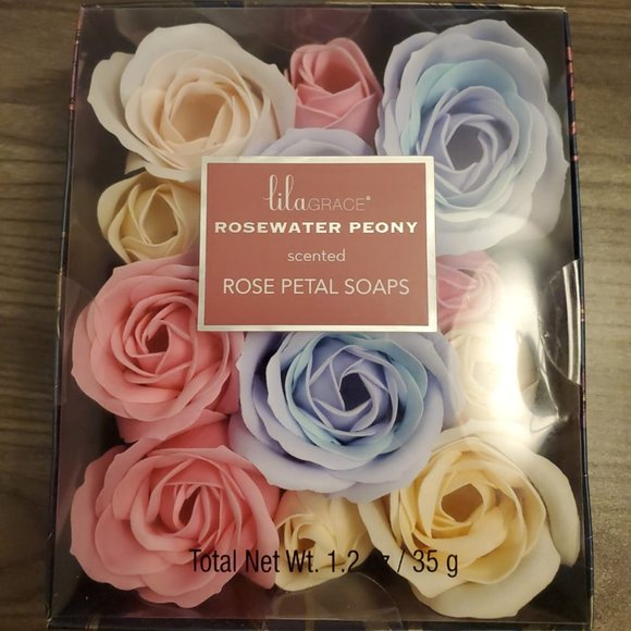 NEW Rosewater Peony scented Rose Petal Soaps - Picture 2 of 2